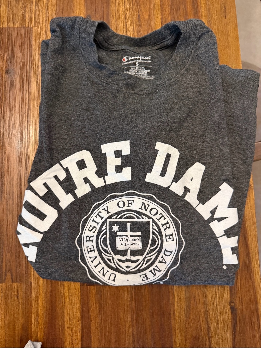 Champion Gray Notre Dame Graphic Kids Tee
